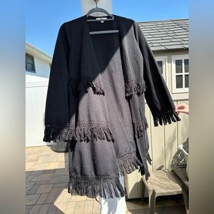Ya cardigan women’s size small black with tassels